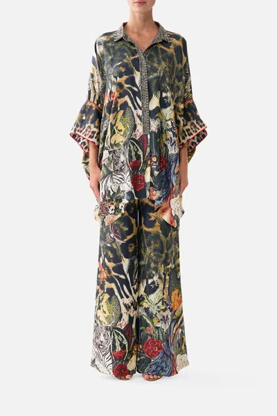 Camilla Batwing Shirt Leotigra Land In Brown
