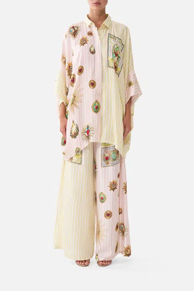 Camilla Batwing Shirt Painted Prayers In Yellow