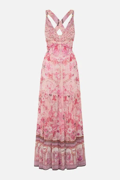 Camilla Bead Strap Gathered Panel Dress Botanical Novella