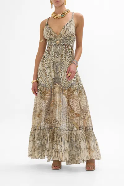Camilla Bead Strap Gathered Panel Dress The Throne Room In Multi