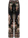 Camilla Bias-cut Silk Wide-leg Drawstring Pants In Black