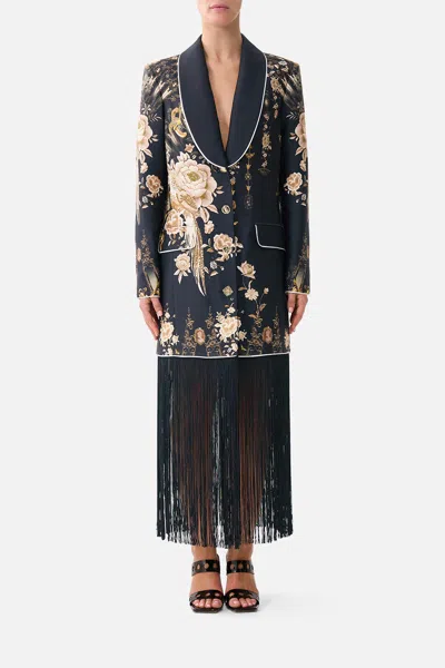Camilla Blazer With Fringing Flamenco Folklore In Multi