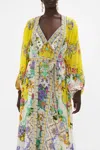 Camilla Blouson Sleeve Layer Kimono Caterina Spritz In Multi