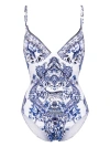 Camilla Glaze And Graze Soft Cup Underwire One-piece Swimsuit In Blue
