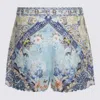 Camilla Hemline Shorts With Floral Pattern And Belt In Al Manial Palace