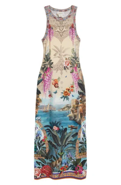 Camilla Bodrum Botanicals Jersey Tank Maxi Dress In Multi
