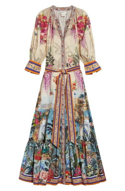 Camilla Bodrum Botanicals Print Tiered Maxi Dress In Multi
