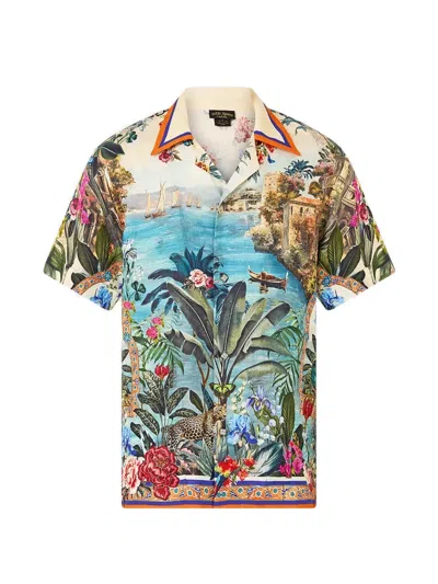 Camilla Bodrum Botanicals Short-sleeve Shirt In Blue