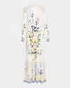 Camilla Botanical Ballads Gathered Jersey Maxi Dress In Multi