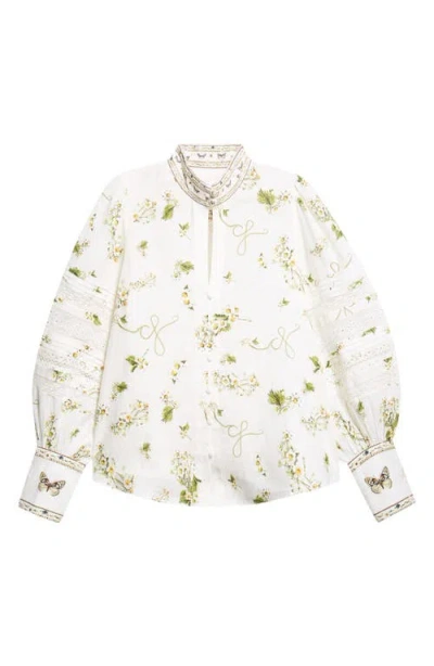 Camilla Botanical Utopia Buttoned Collar Linen Shirt