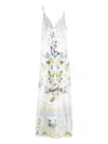 Camilla Butterfly Floral Print Silk Dress In Multi