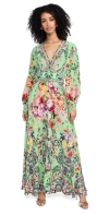 CAMILLA BUTTON DRESS WITH SHAPED WAISTBAND PORCELAIN DREAM