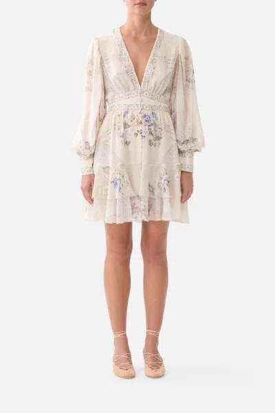 Camilla Printed Embellished Silk-chiffon Midi Dress In Multi