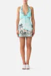 Camilla Button Front Halter Playsuit Balearic Bebé In Multi
