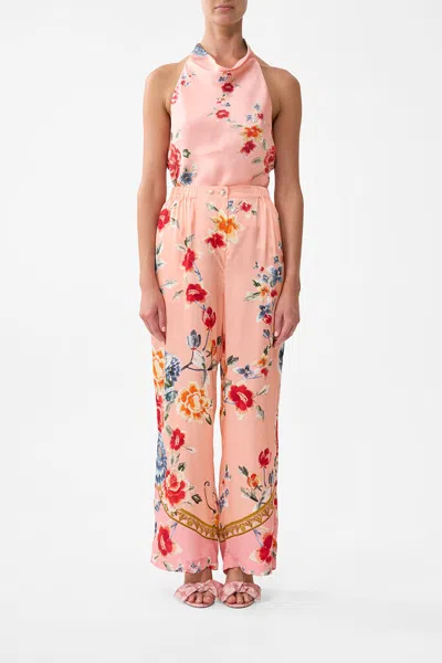 Camilla Button Front Lounge Pant Majestic Milla In Pink