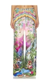 Camilla Button Front Lounge Pant In Multi