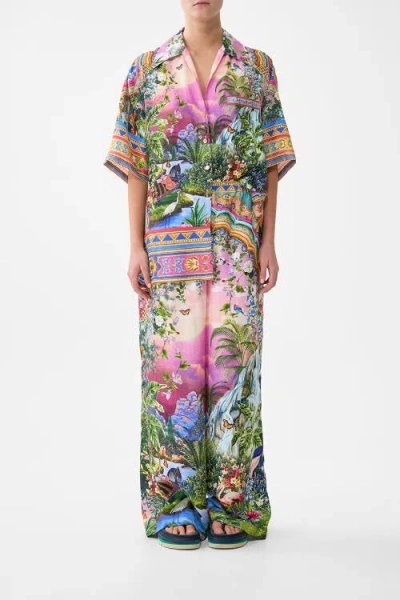 Camilla Button Front Lounge Pant In Multi