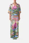 Camilla Button Front Lounge Pant In Multi