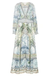 Camilla Jardim Party Button-front Dress With Shaped Waistband In Jardim Party