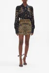 Camilla Button Through Blouson Sleeve Blouse Soul Of A Star Gazer In Black