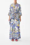 Camilla Button Through Scarf Blouse España Nirvana In White