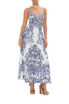 Camilla Button Through Skirt In Glaze And Graze In Multi
