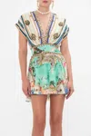 Camilla Button Waist Playsuit Amalfi Lullaby In Multi