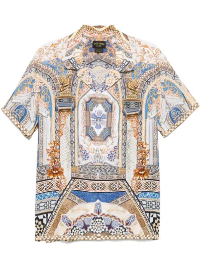 Camilla Short Sleeve Camp Collared Shirt Make Me Your Mosaic