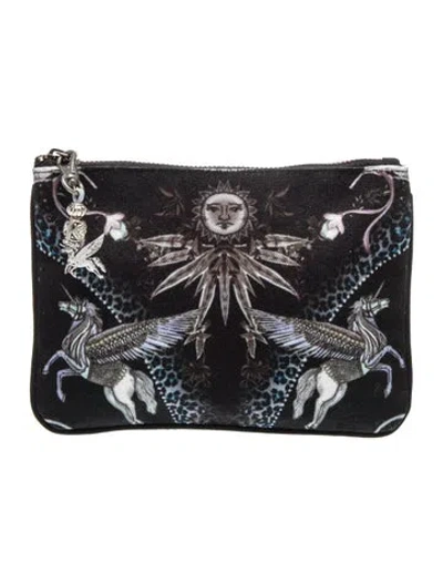Pre-owned Camilla Canvas Clutch In Black