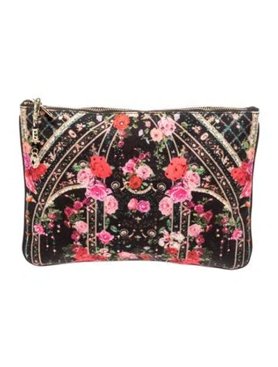 Pre-owned Camilla Canvas Clutch In Multicolor
