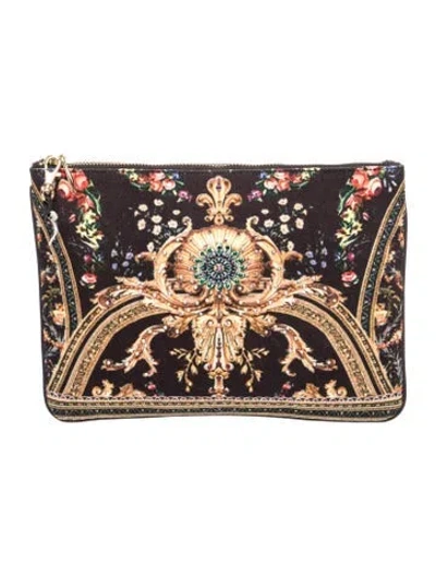 Pre-owned Camilla Canvas Clutch In Multicolor