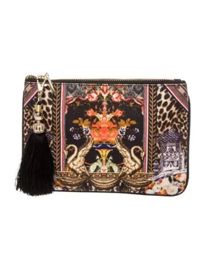Pre-owned Camilla Canvas Clutch W/ Tags In Black