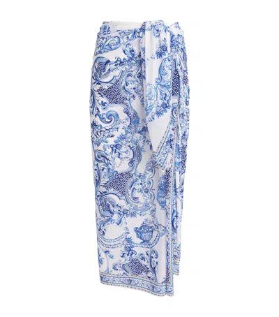Camilla Ceramic Panoramic Maxi Sarong In Multi