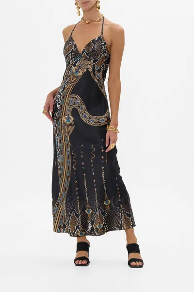 Camilla Chain Detail Slip Dress Call Me Cleopatra In Black