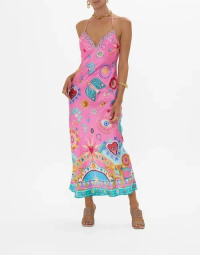 Camilla Chain Detail Slip Dress Rainbow Roads