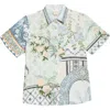 Camilla Classic Linen Button-up Shirt In Jardim Party