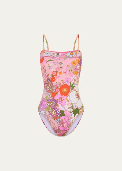 CAMILLA CLEVER CLOGS BANDEAU ONE-PIECE SWIMSUIT