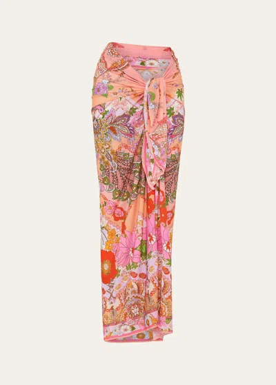 CAMILLA CLEVER CLOGS LONG SARONG COVERUP