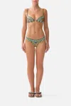 Camilla Continuous Underwire Bikini Top Feline Folklore In Brown