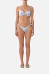 Camilla Continuous Underwire Moulded Cup Bikini Top Ceramic Panoramic In White