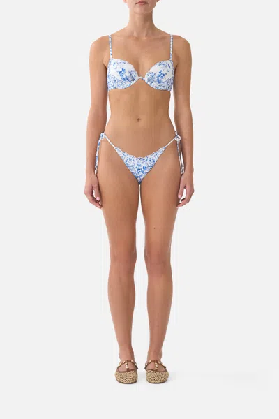 CAMILLA CONTINUOUS UNDERWIRE MOULDED CUP BIKINI TOP CERAMIC PANORAMIC