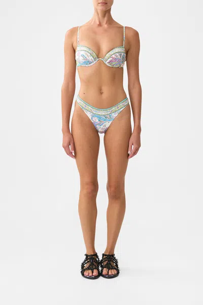 Camilla Continuous Underwire Moulded Cup Bikini Top Magic Carpet Ride In Multi