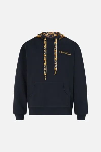 Camilla Contrast Hooded Sweatshirt Taurus Rising In Blue