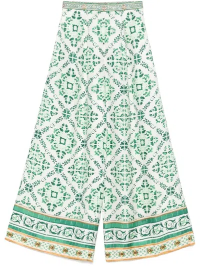Camilla Corridor Of Calm Palazzo Trousers In Green