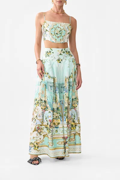 Camilla Corset Crop Top Venus On A Vespa In Blue