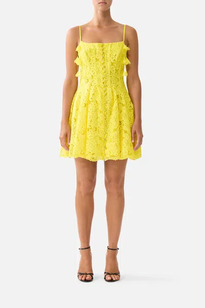 Camilla Corset Dress With Short Flared Skirt Lady Limonada In Yellow