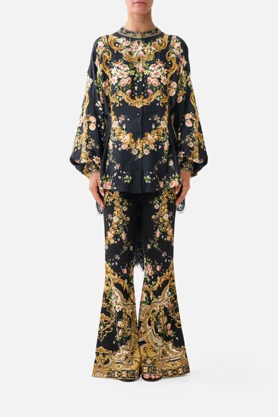 Camilla Corset High Waisted Flare Trouser Versailles Or Die In Multi