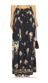 Camilla Corset Waist Wide Leg Pant In Multi