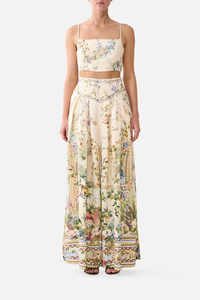 Camilla Corset Waist Wide Leg Pant Midsummer Masterpiece In Nude