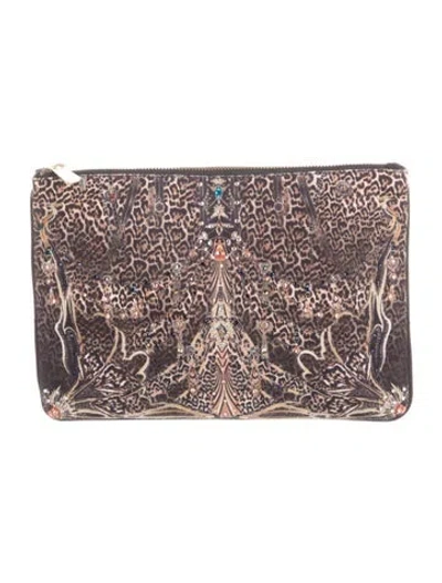 Pre-owned Camilla Cosmetic Bag In Brown